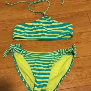 Roxy girl size 12 halter top bikini